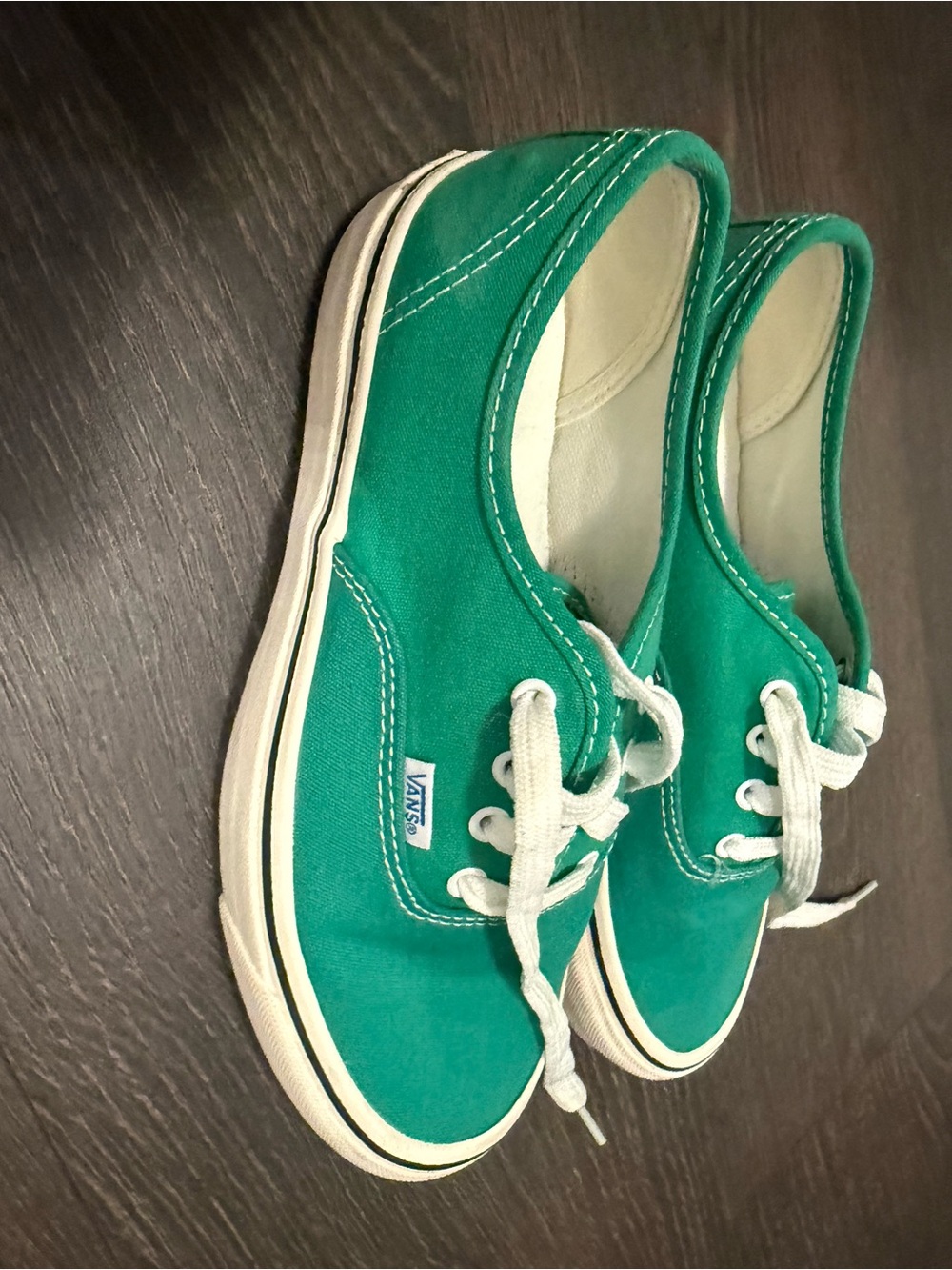 Vans Low-Top Canvas Sneakers in Teal Green